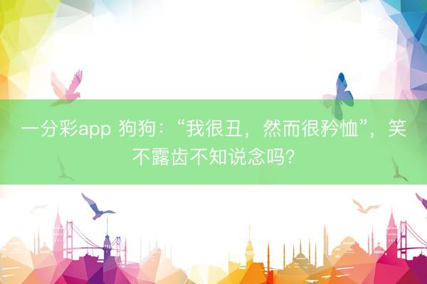 一分彩app 狗狗：“我很丑，然而很矜恤”，笑不露齿不知说念吗？