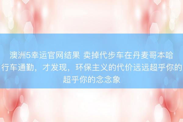 澳洲5幸运官网结果 卖掉代步车在丹麦哥本哈根骑自行车通勤，才发现，环保主义的代价远远超乎你的念念象